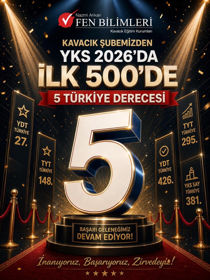 2026 YKS'de İlk 500'de 5 Türkiye derecesi